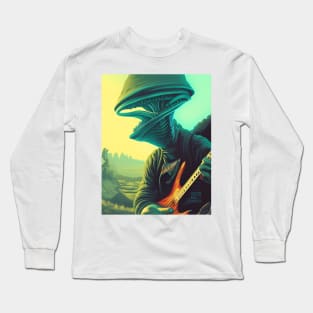 Alien with Guitar 2 Long Sleeve T-Shirt